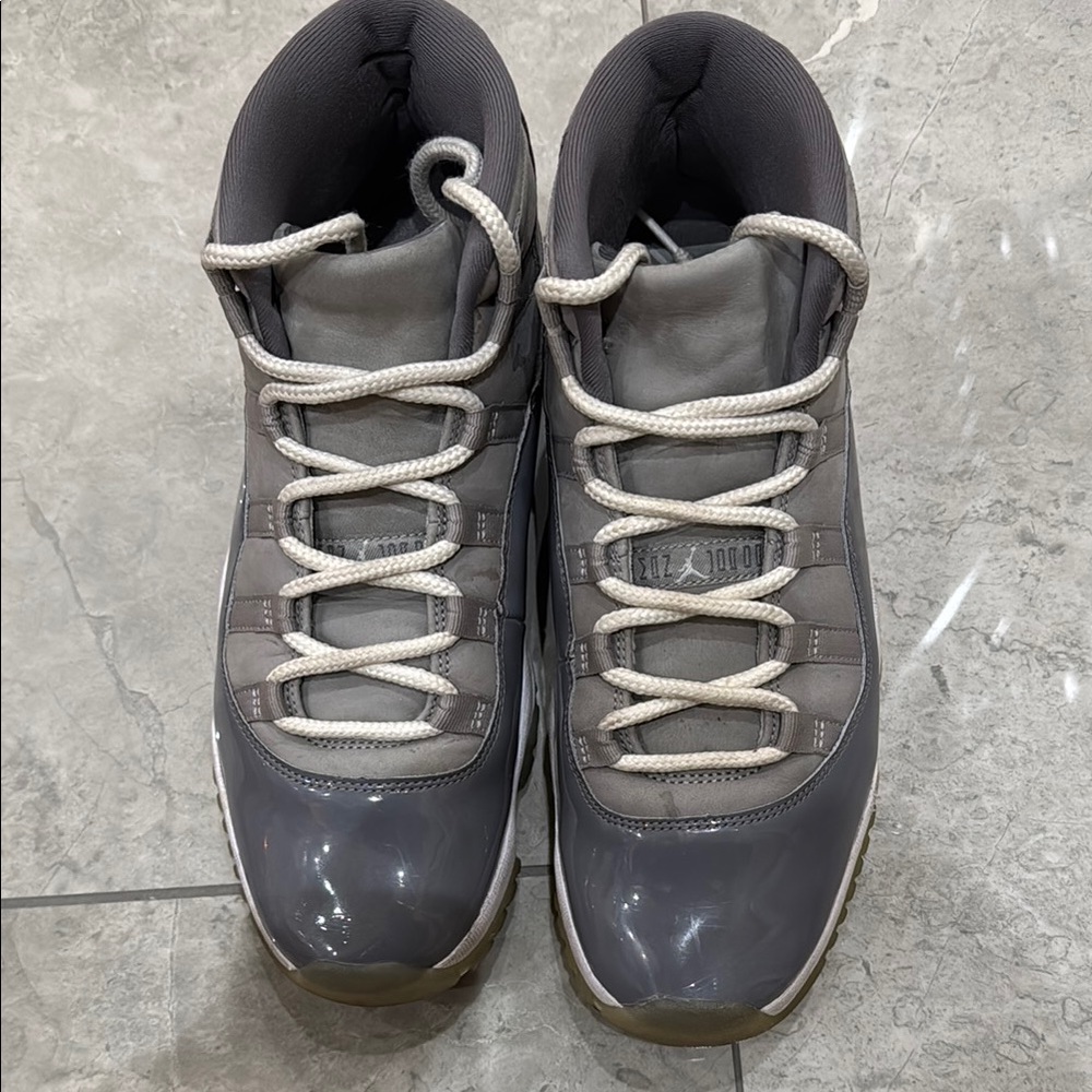 Jordan Charcoal and Cream High-Top Sneakers